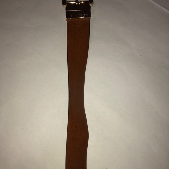 Michael Kors Signature Monogram Logo Belt Women’s Square Buckle Brown Authentic - Picture 10 of 12